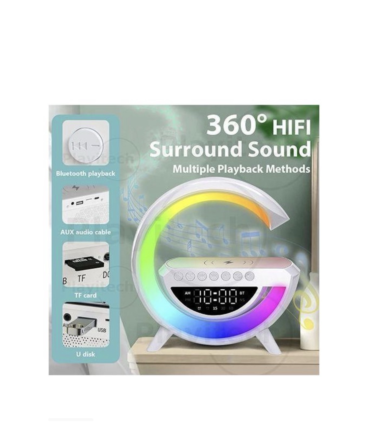 Wireless Mobile Phone Fast Charging Desktop Desk Lamp Type Big G Bluetooth Speaker Mobile Phones With Charging