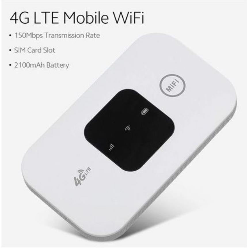 4G LTE Wifi 150Mbps Portable Mobile MiFi With SIM
Card Slot - 2100mAh - White - Image 3