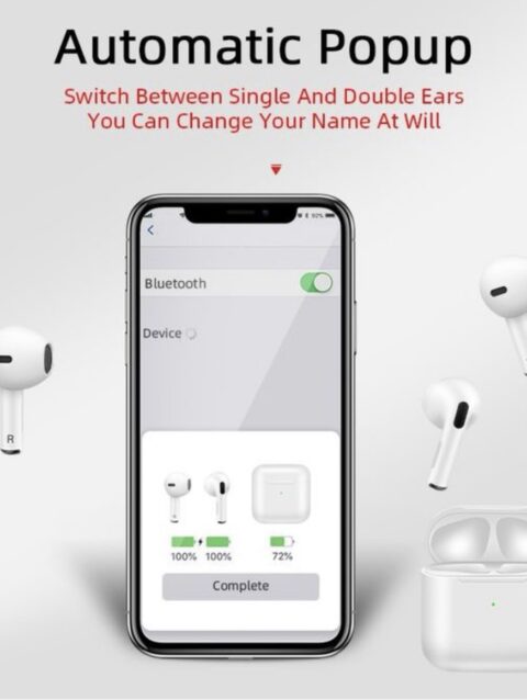 Pro4 Tws Wireless Bluetooth EarPhone - White