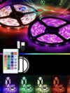 RGB Strip Led Lights for Bedroom 5 meters Music Sync Color Changing Strip Lights with Remote or App Control, for Room Home Party Decoration