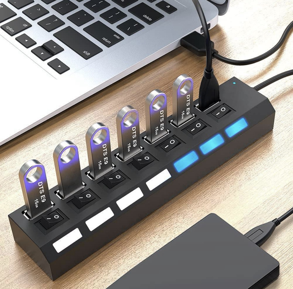 High Speed 4/7 Ports USB HUB Docking Station 2.0 - Image 2
