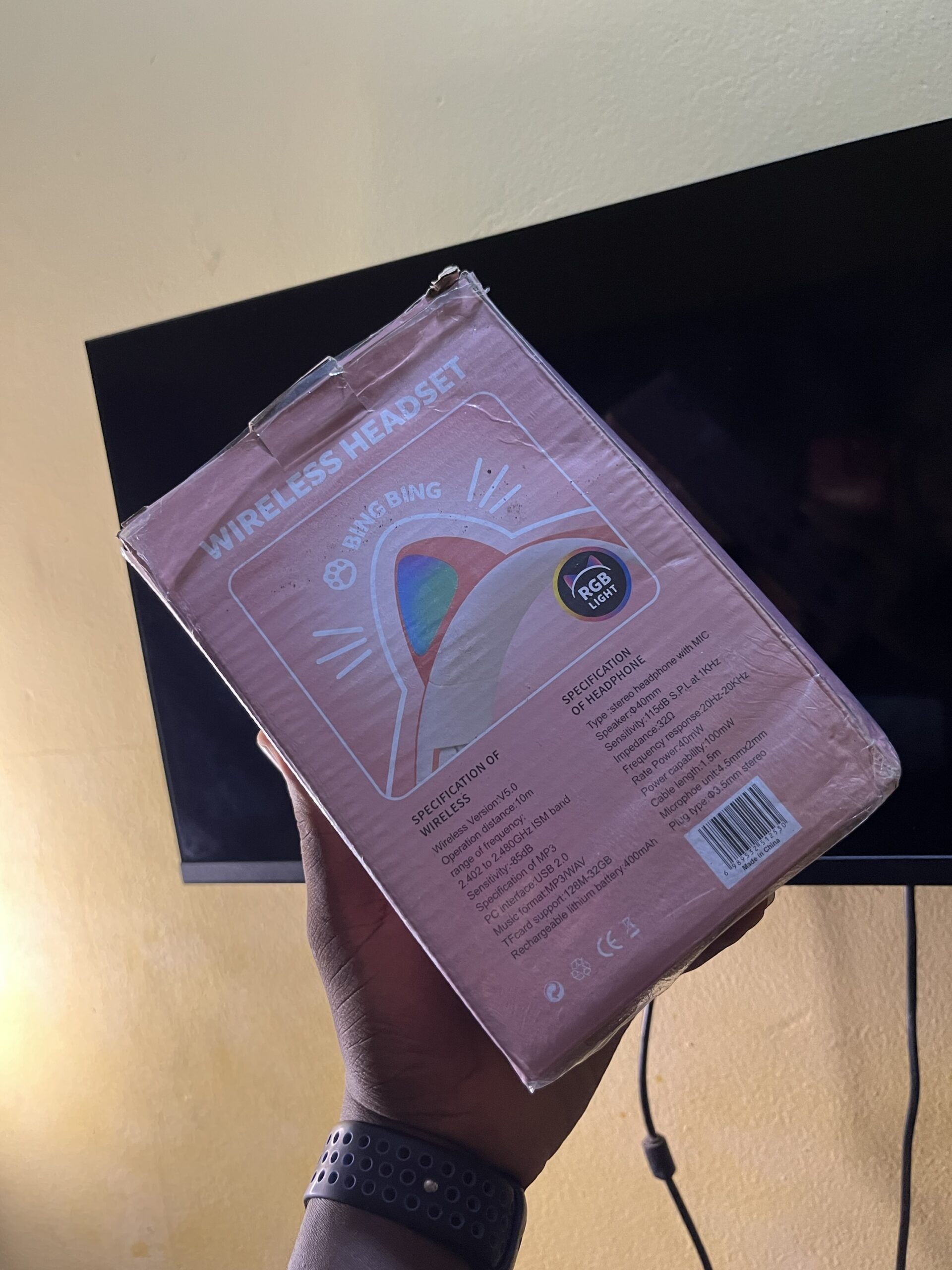 CATS HEADSETS WIRELESS PINK - Image 2